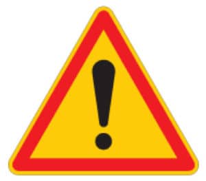 Panneau signalisation attention