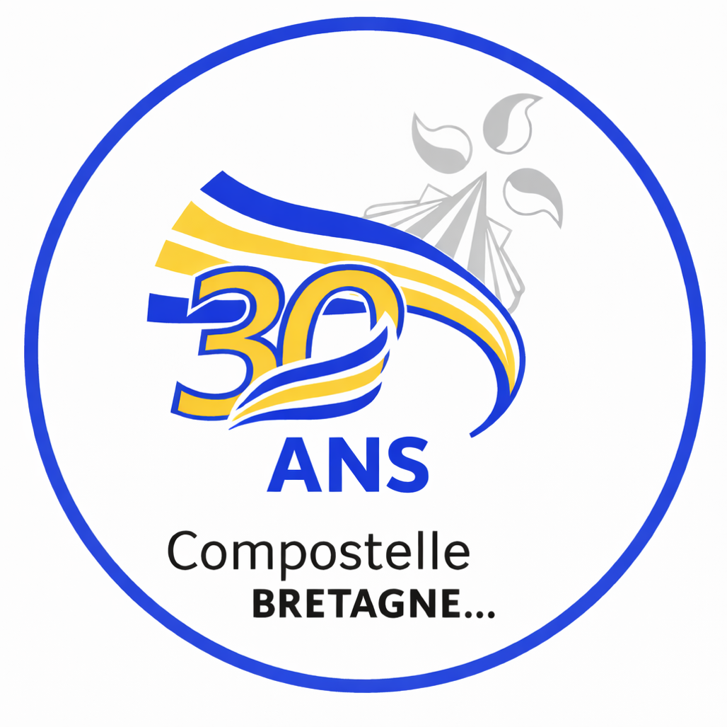 Logo 30 ans Compostelle Bretagne
